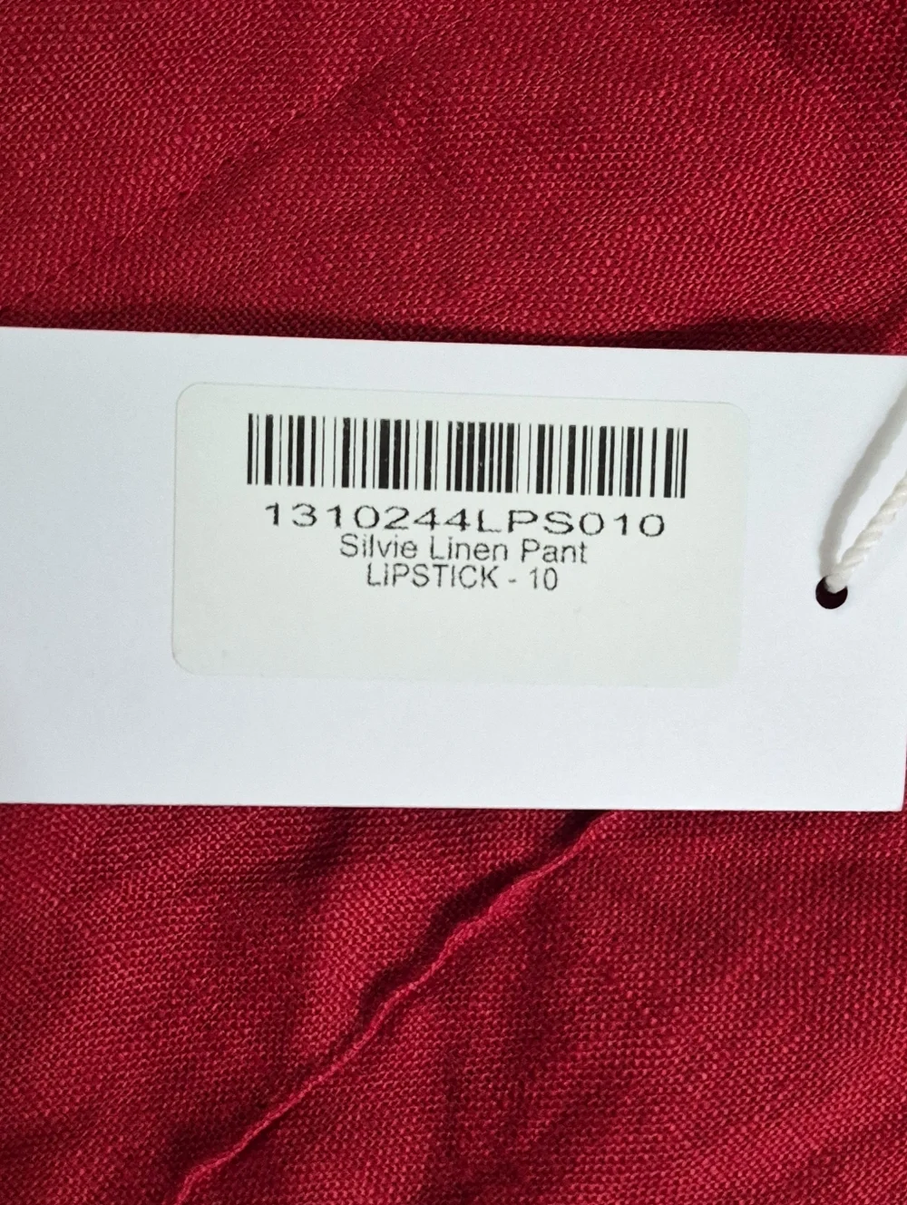 REFORMATION Silvie Linen Wide Leg Pants In Lipstick Red Size 10